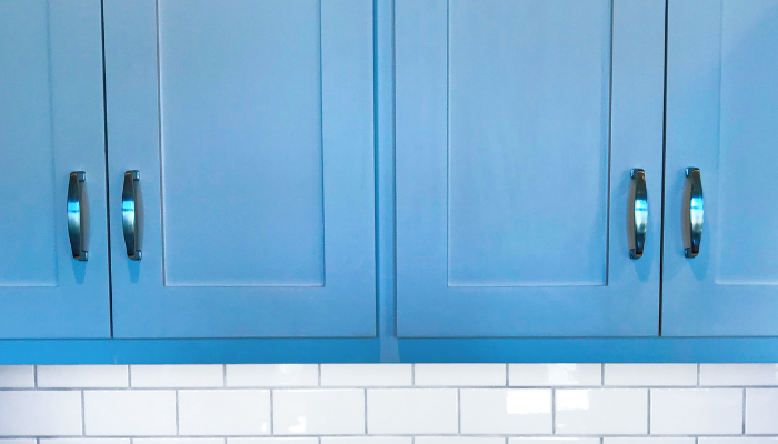 Blue cabinets