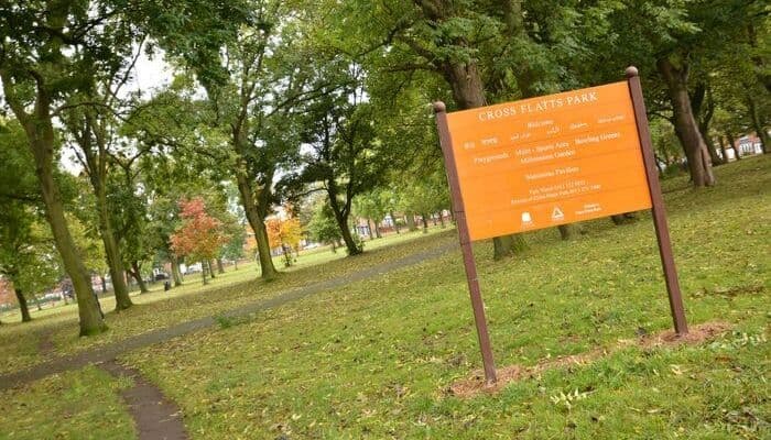 Cross Flats Park Sign